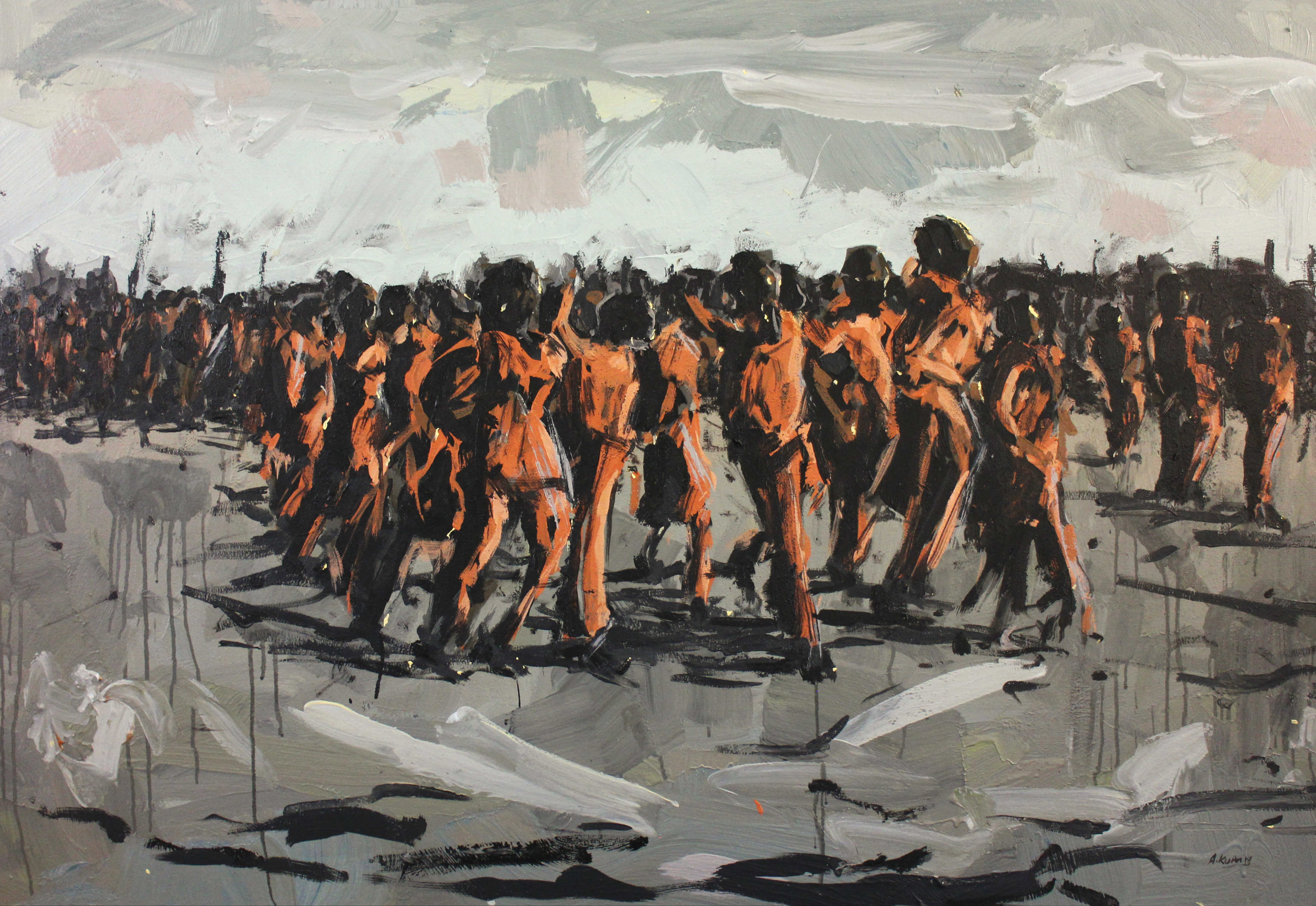 Prisoned destinies, or..._ 1360x940mm _ Acrylic on canvas