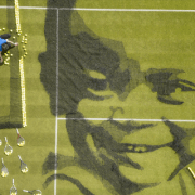 Giant Mosaic created on Wimbledon Court